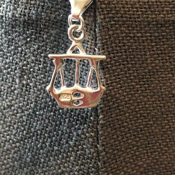 Sterling Silver Charm Libra Horoscope Pendant for Bracelet Charm - Picture 7 of 7